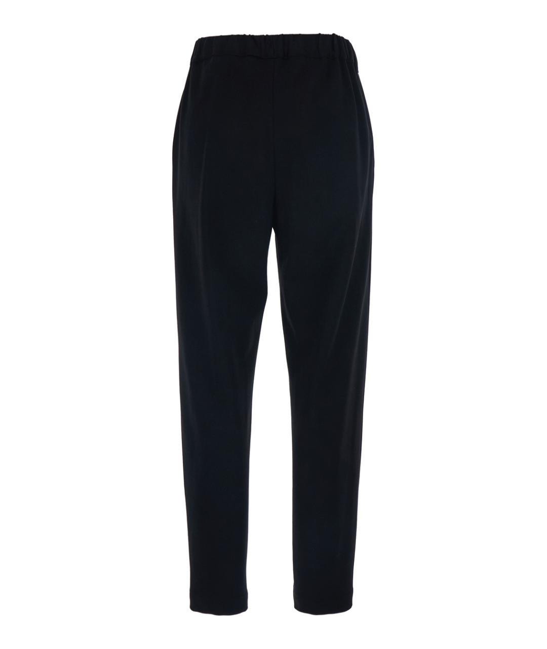 SEMICOUTURE Черные вискозные прямые брюки, фото 2