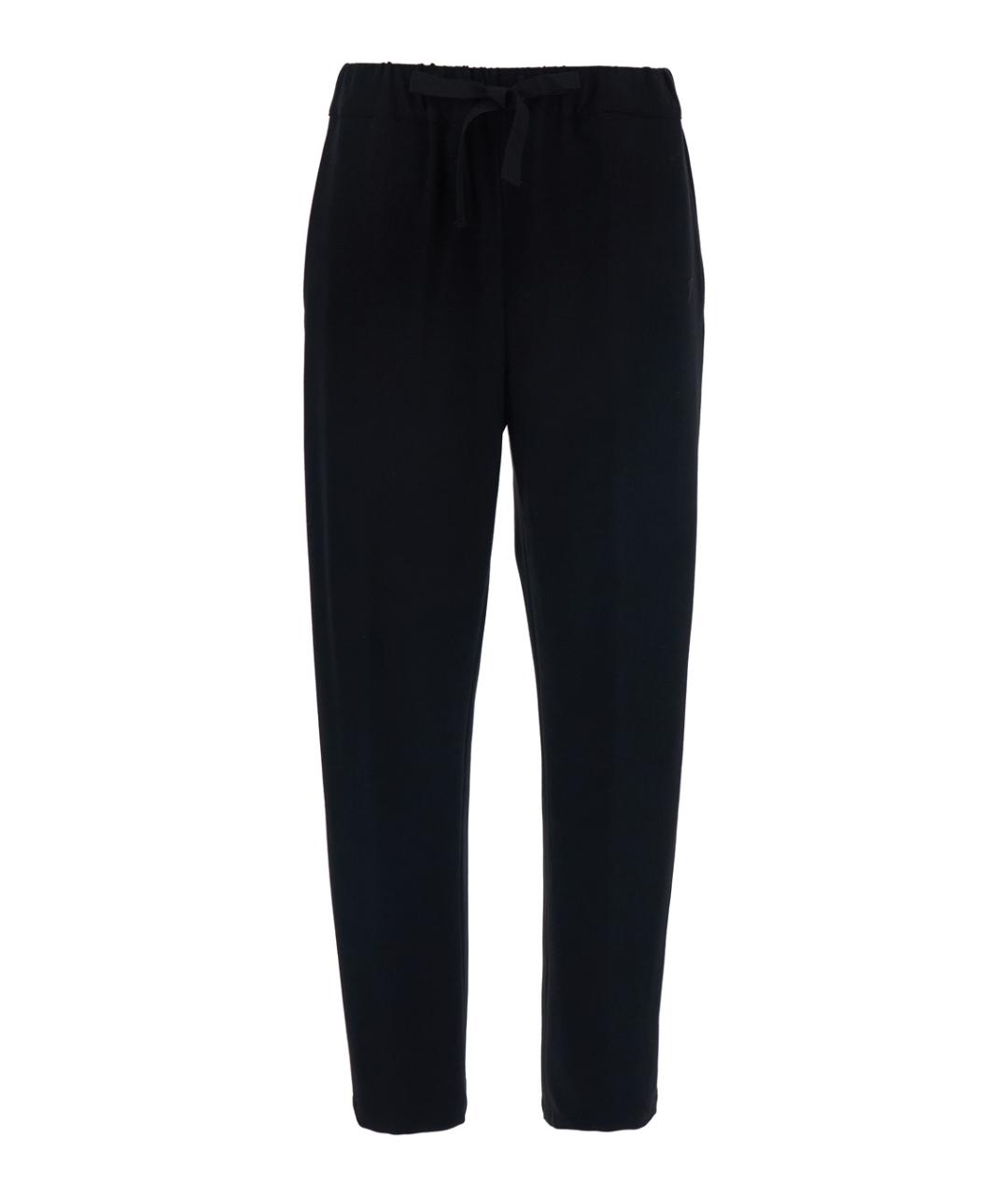 SEMICOUTURE Черные вискозные прямые брюки, фото 1