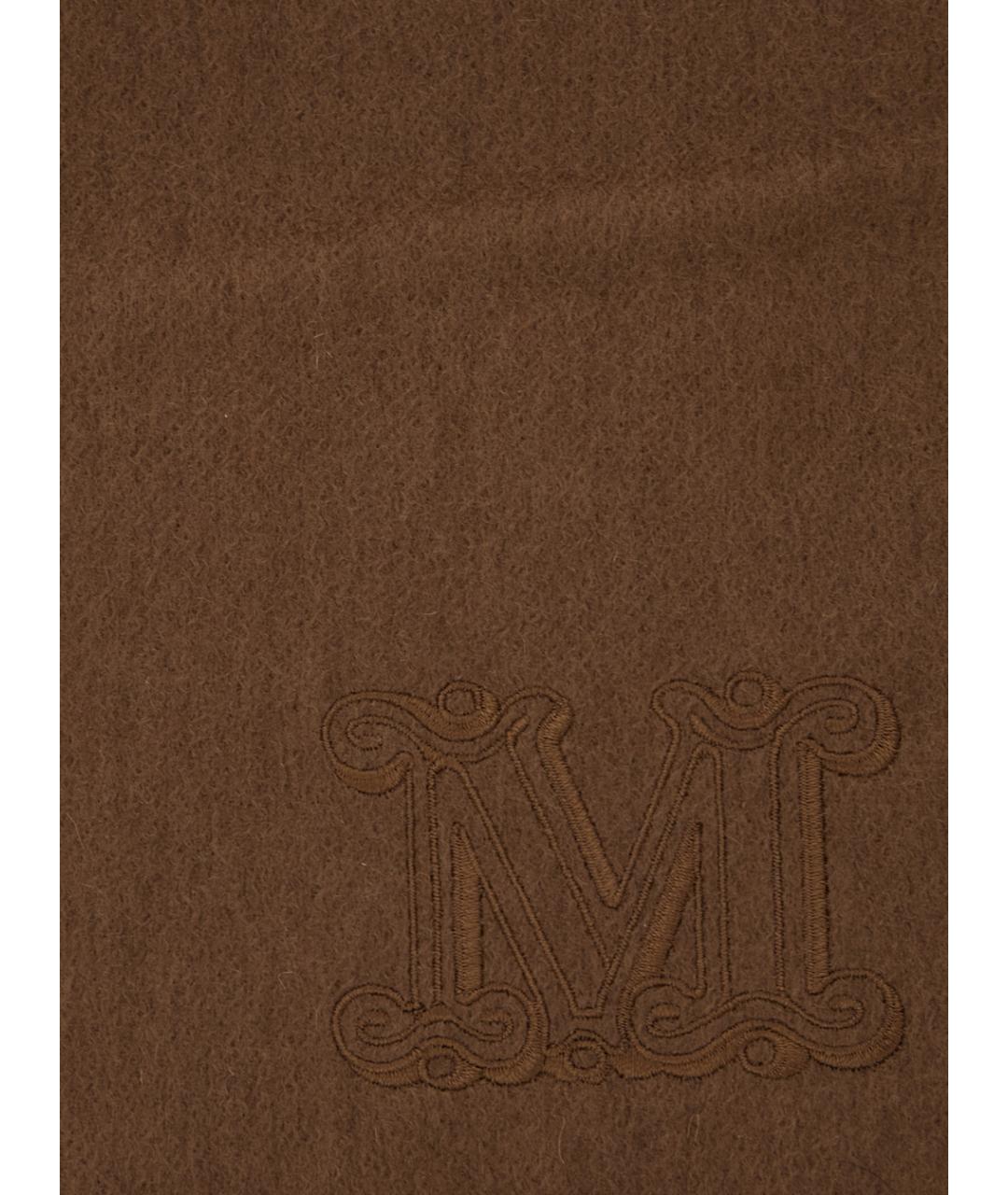 MAX MARA Коричневый кашемировый шарф, фото 3