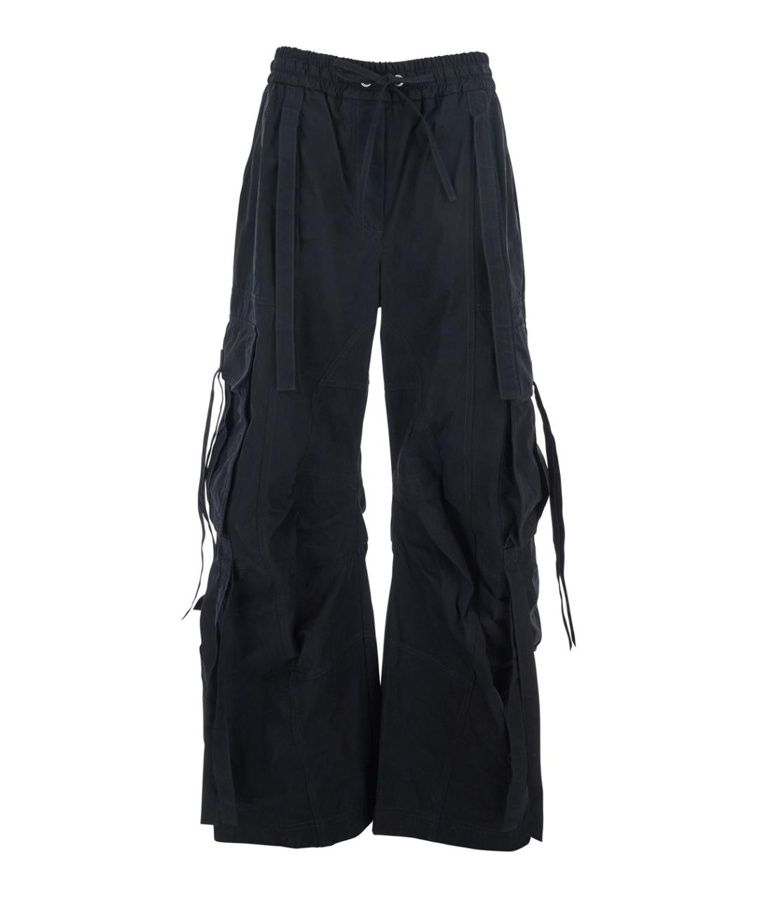 DOLCE&GABBANA Черные хлопковые брюки широкие, фото 1