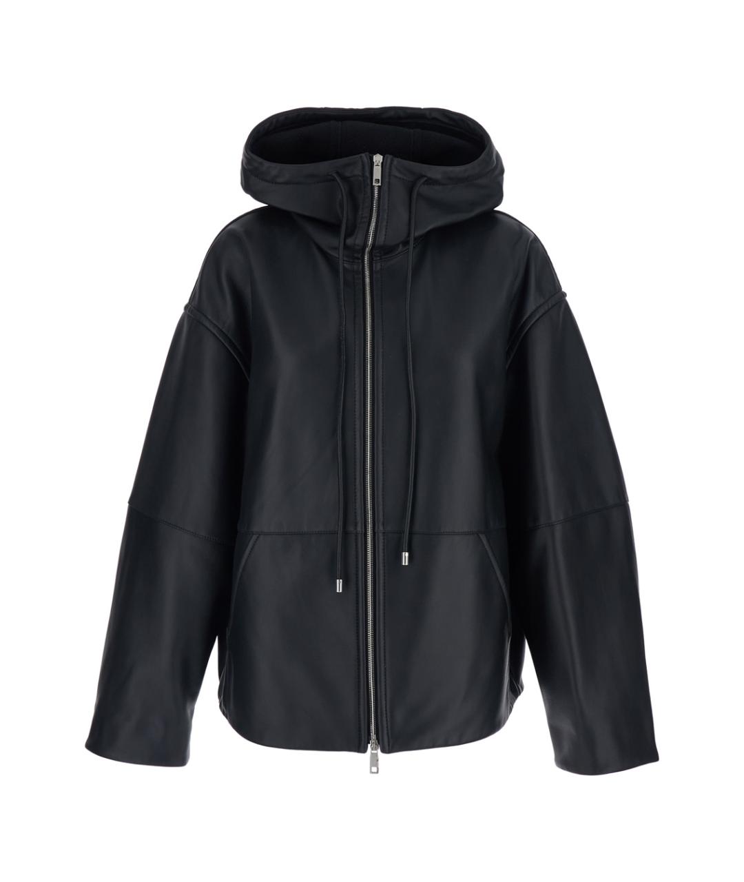 SPORTMAX Черная кожаная куртка, фото 1