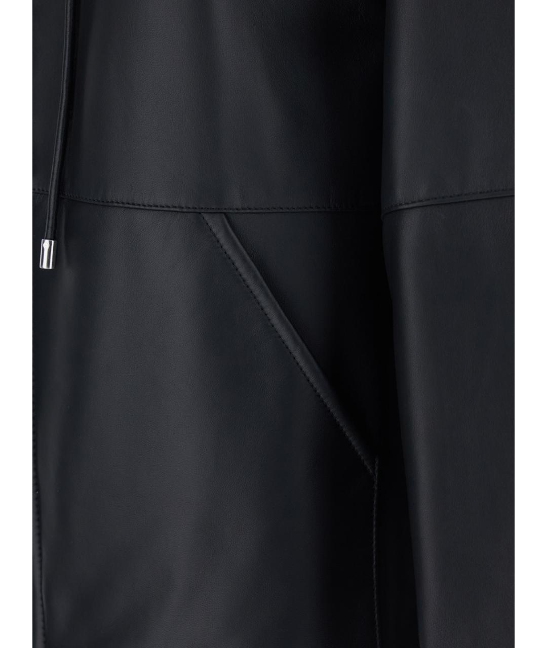 SPORTMAX Черная кожаная куртка, фото 3