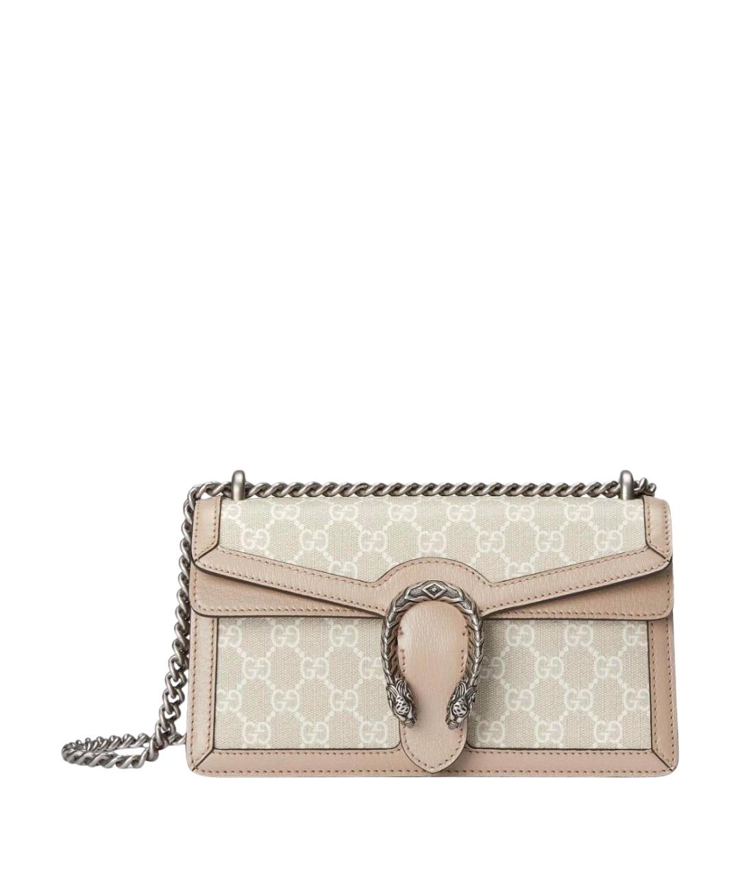 GUCCI Бежевая кожаная сумка через плечо, фото 1