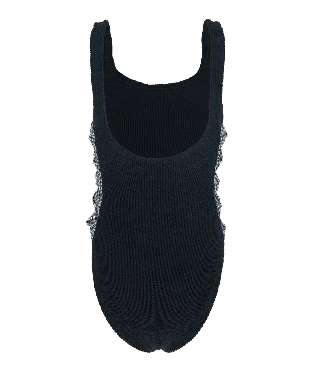HUNZA G Черный полиамидовый купальник, фото 2