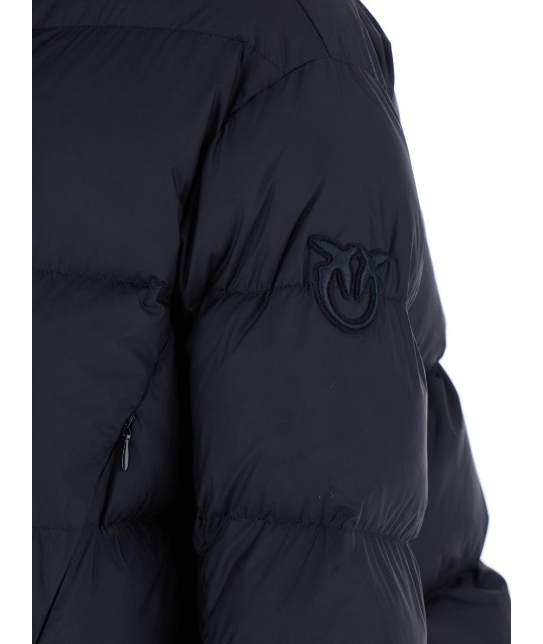 PINKO Темно-синий полиэстеровый пуховик, фото 2