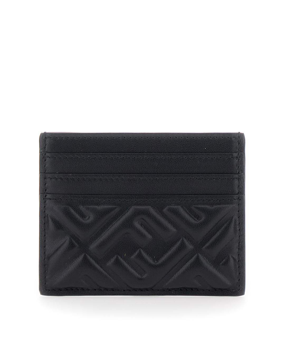 FENDI Черный кожаный кардхолдер, фото 1