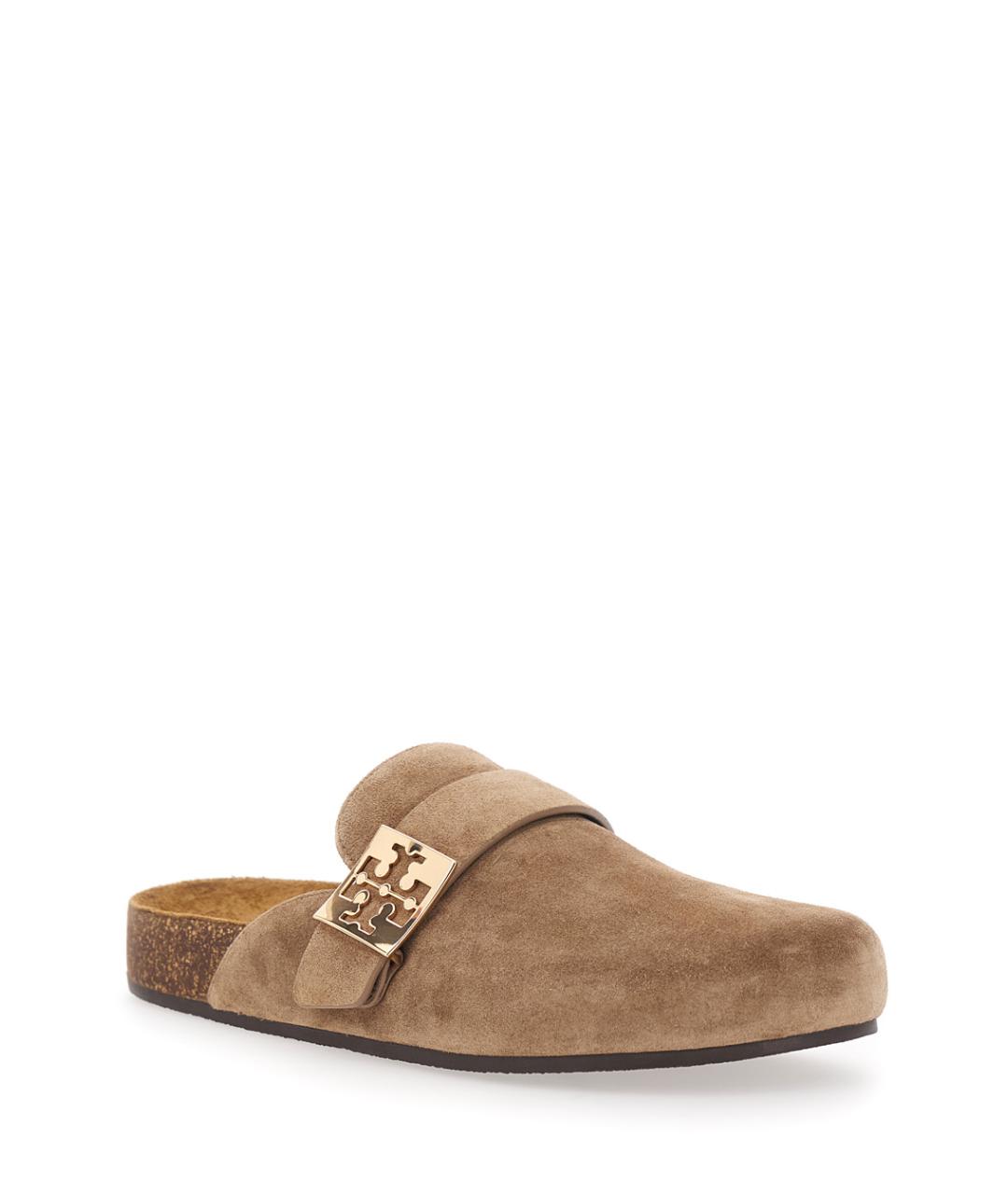 TORY BURCH Бежевые замшевые мюли, фото 2