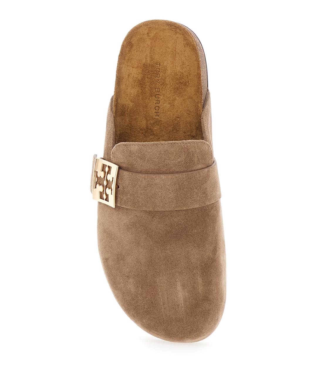 TORY BURCH Бежевые замшевые мюли, фото 4