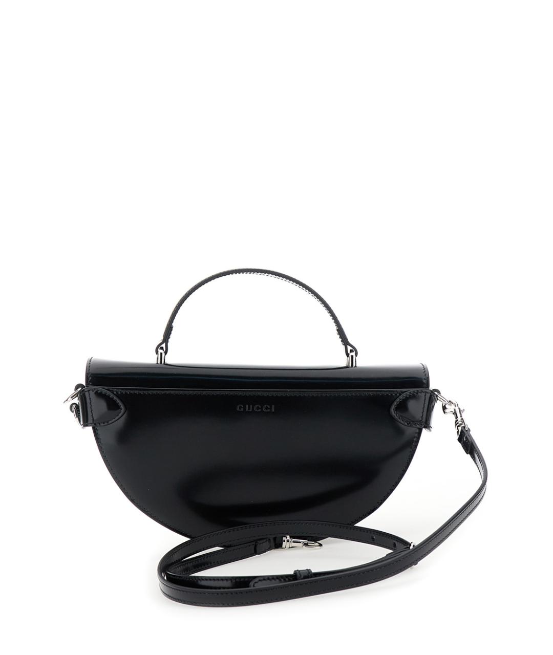 GUCCI Черная кожаная сумка с короткими ручками, фото 2