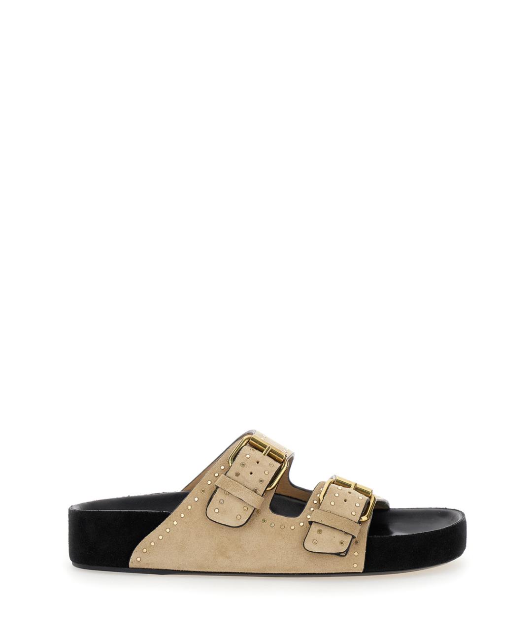 ISABEL MARANT Бежевые замшевые сандалии, фото 1