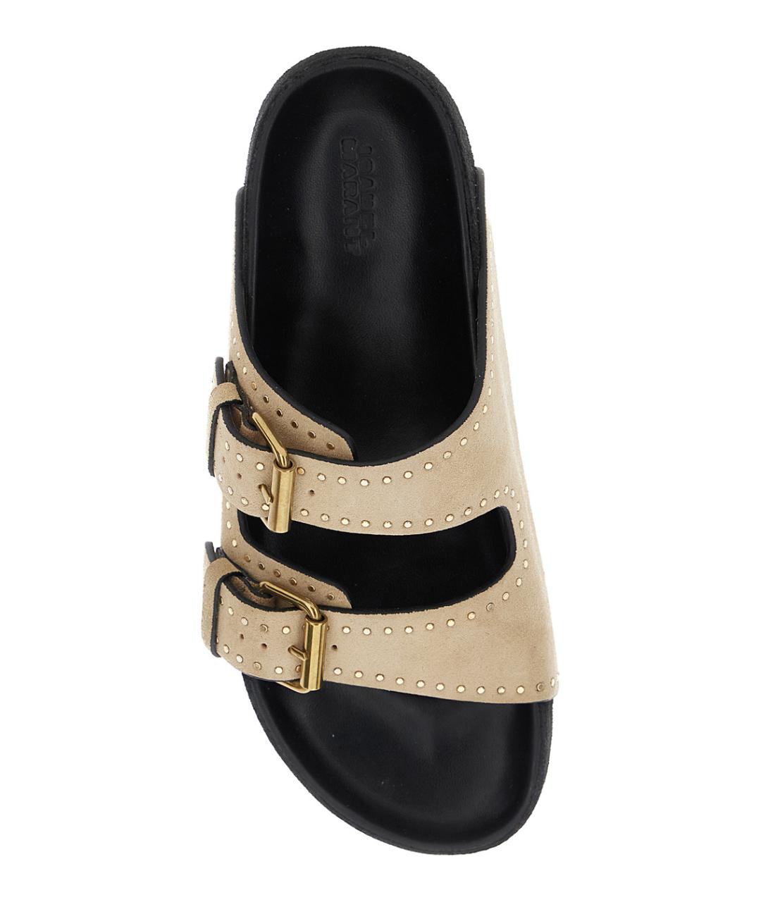 ISABEL MARANT Бежевые замшевые сандалии, фото 4