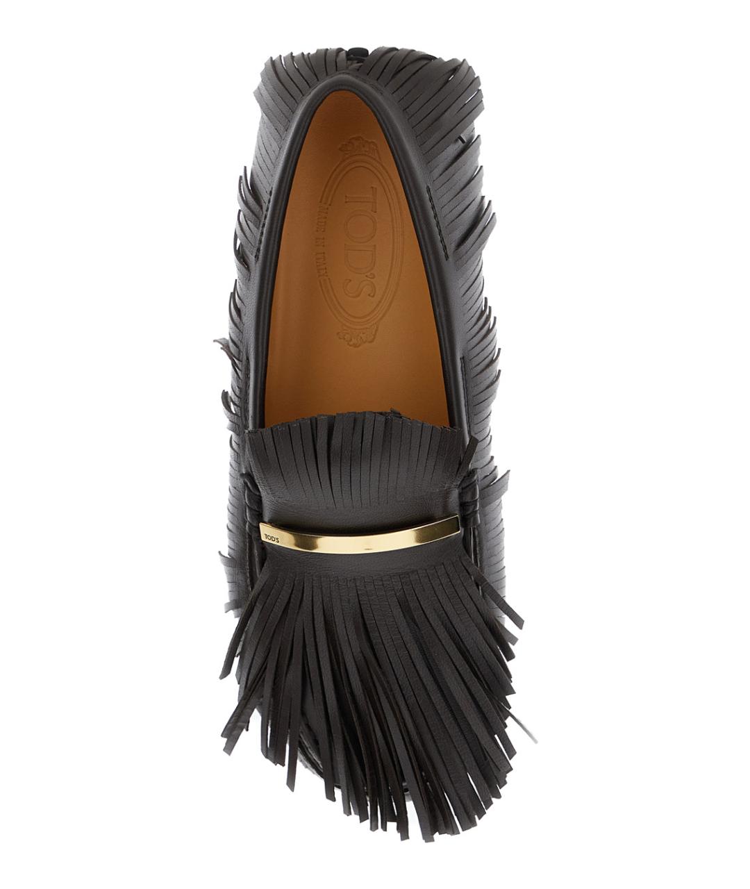 TOD'S Коричневые кожаные лоферы, фото 7