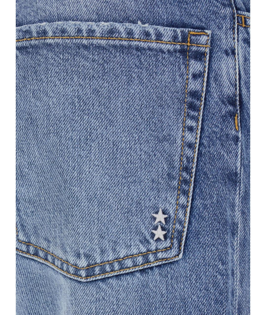 ICON DENIM Голубые хлопковые прямые джинсы, фото 3