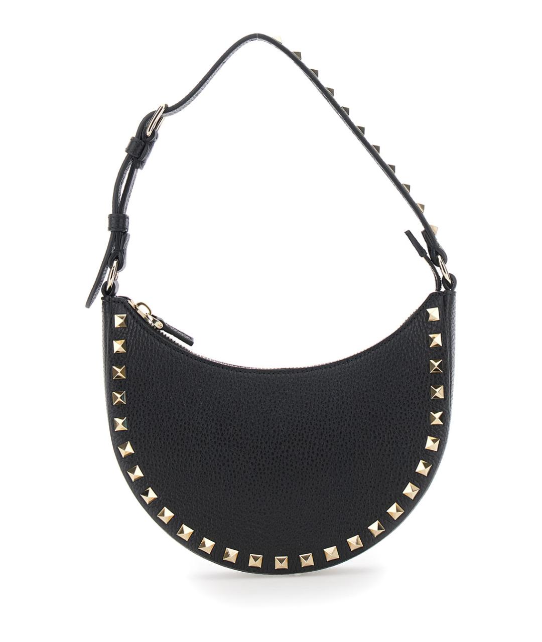 VALENTINO Черная кожаная сумка через плечо, фото 1