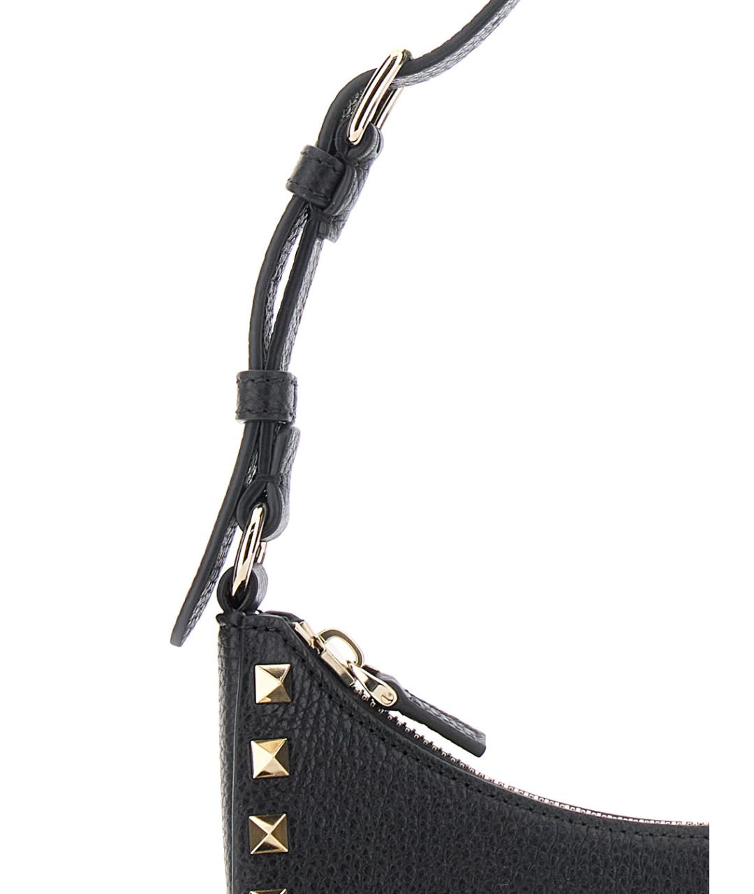 VALENTINO Черная кожаная сумка через плечо, фото 3