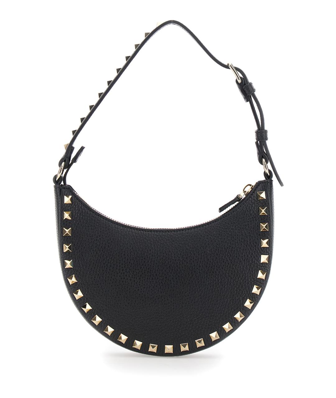 VALENTINO Черная кожаная сумка через плечо, фото 2