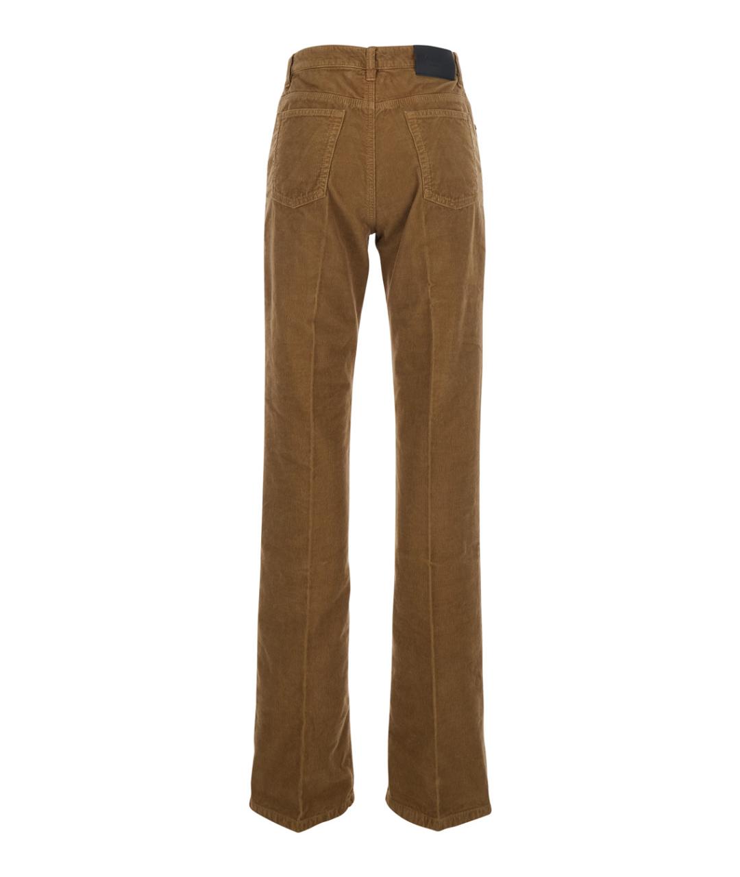 SAINT LAURENT Бежевые хлопковые прямые джинсы, фото 2