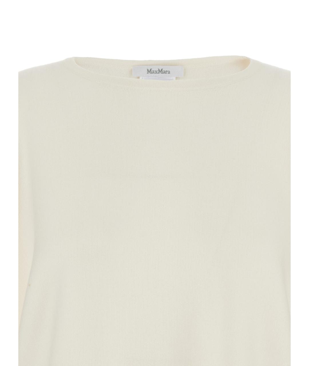 MAX MARA Белый шерстяной джемпер / свитер, фото 3