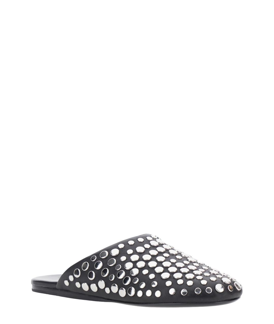 TORY BURCH Черные кожаные мюли, фото 2