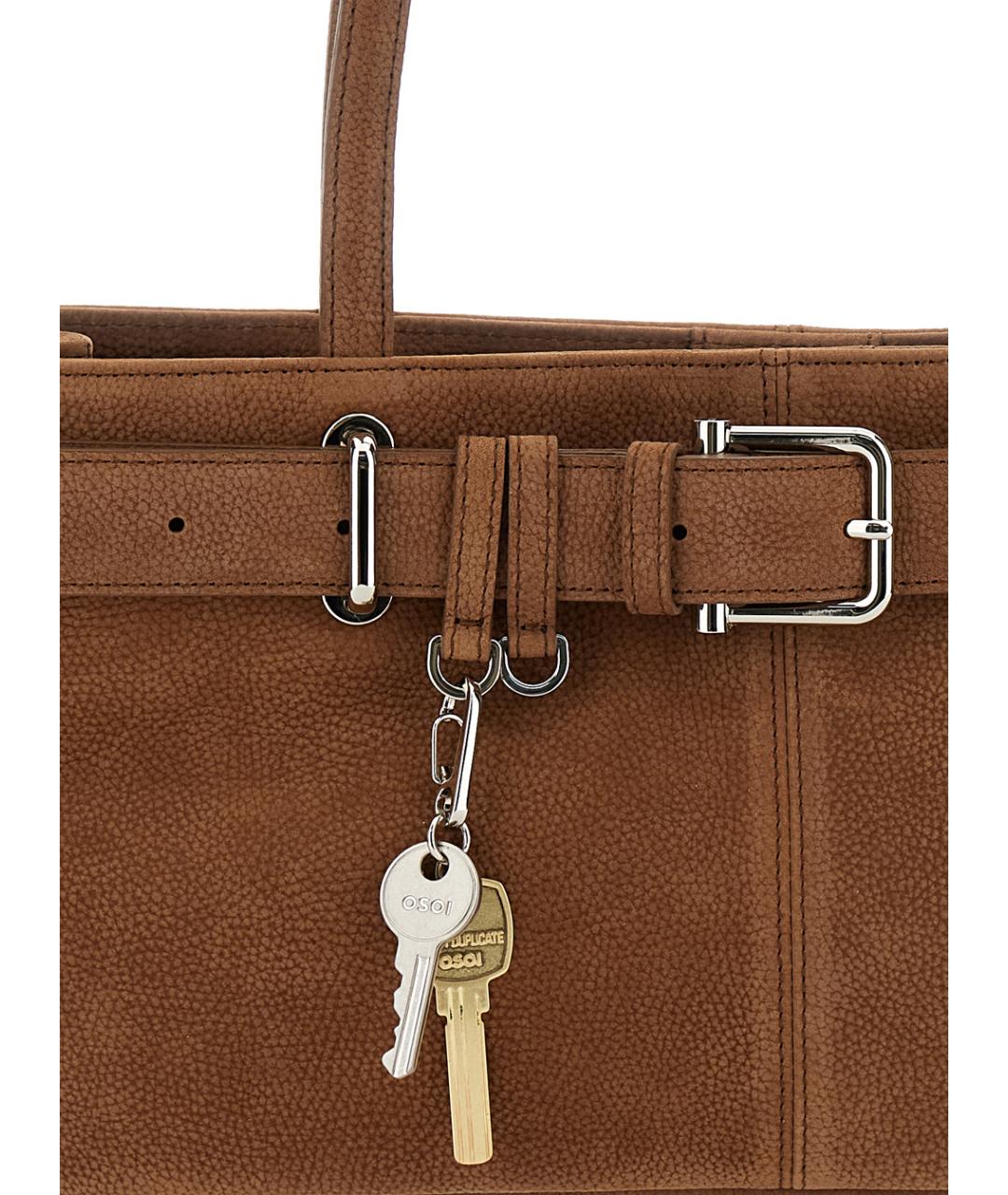 OSOI Коричневая кожаная сумка через плечо, фото 3