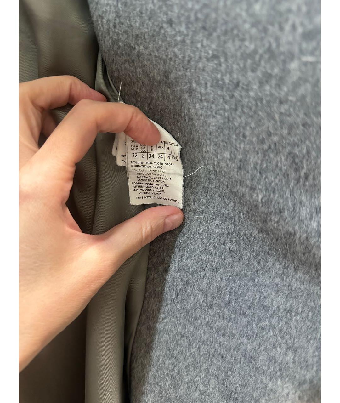 MAX MARA Серое кашемировое пальто, фото 4
