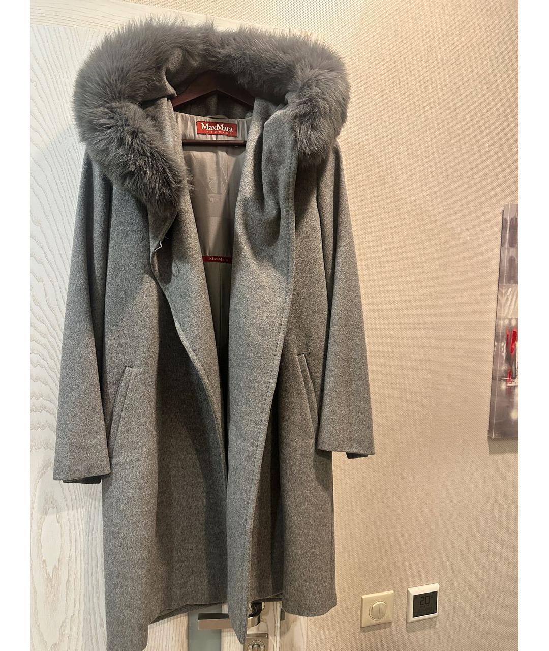 MAX MARA Серое кашемировое пальто, фото 5