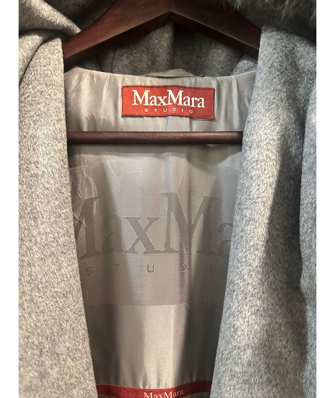 MAX MARA Серое кашемировое пальто, фото 2