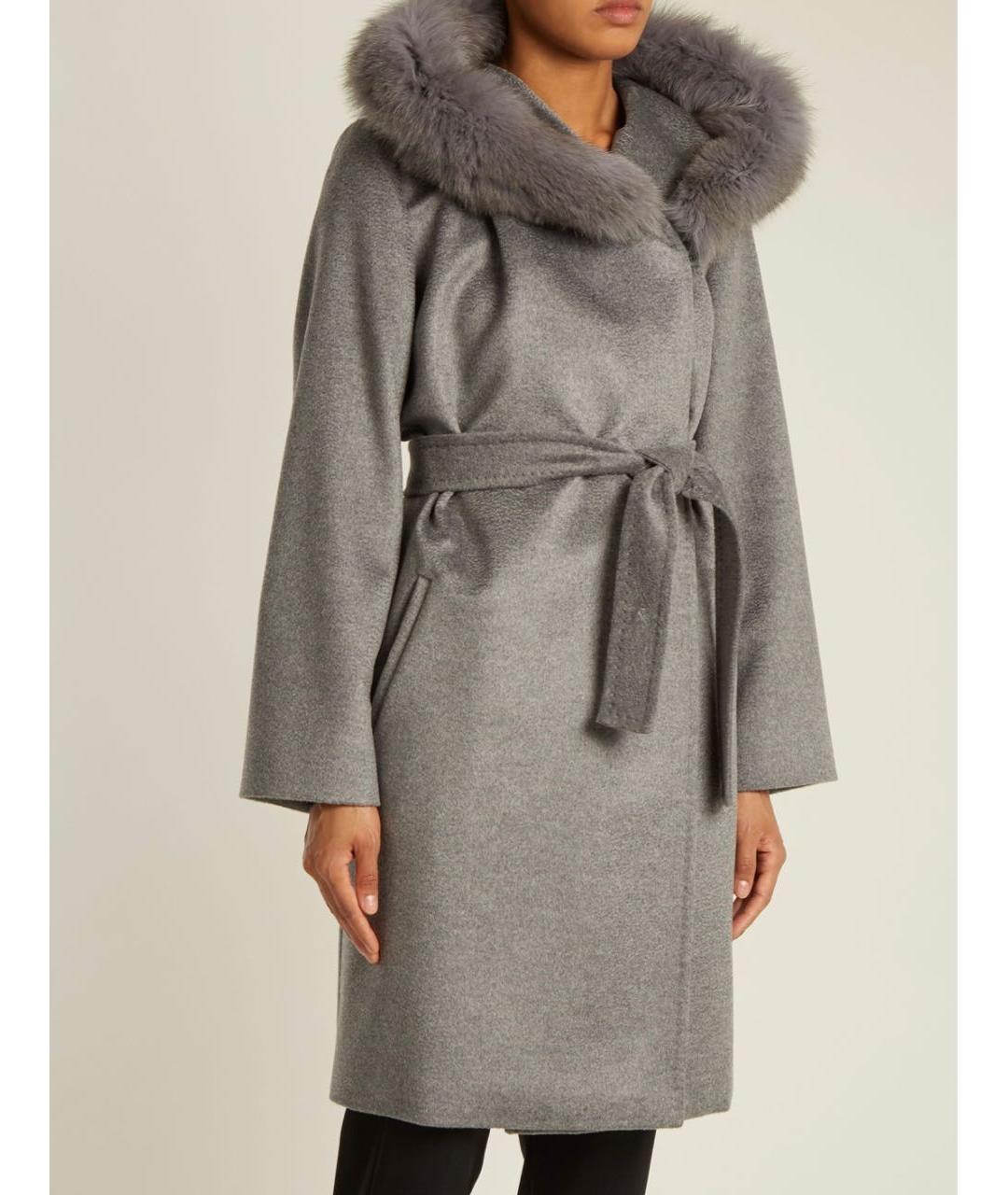 MAX MARA Серое кашемировое пальто, фото 3