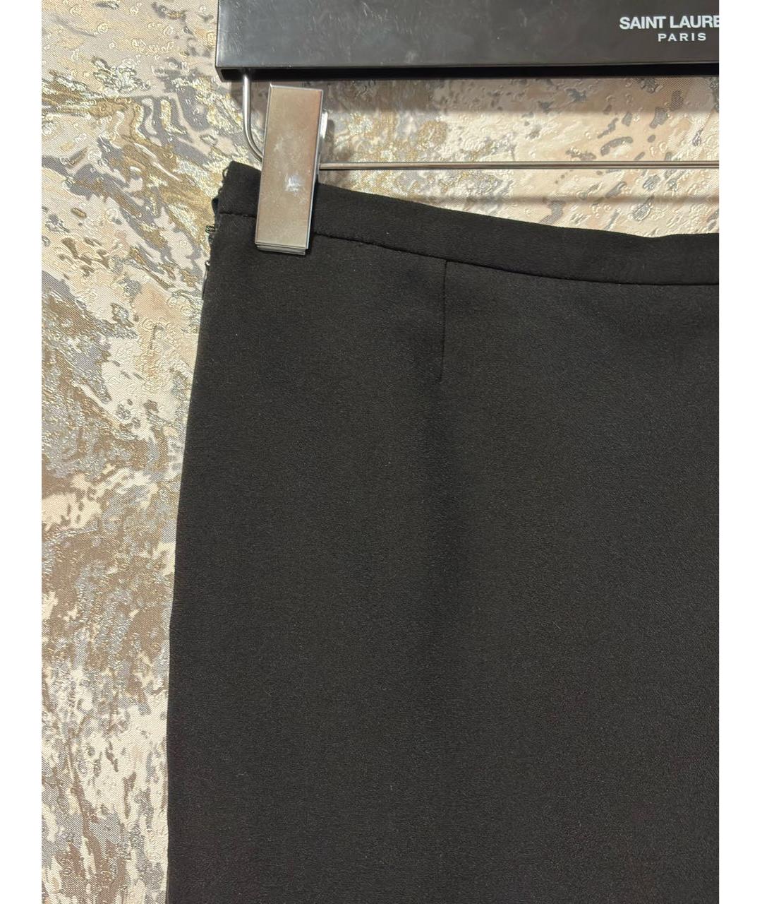 CELINE Черная шерстяная юбка мини, фото 2