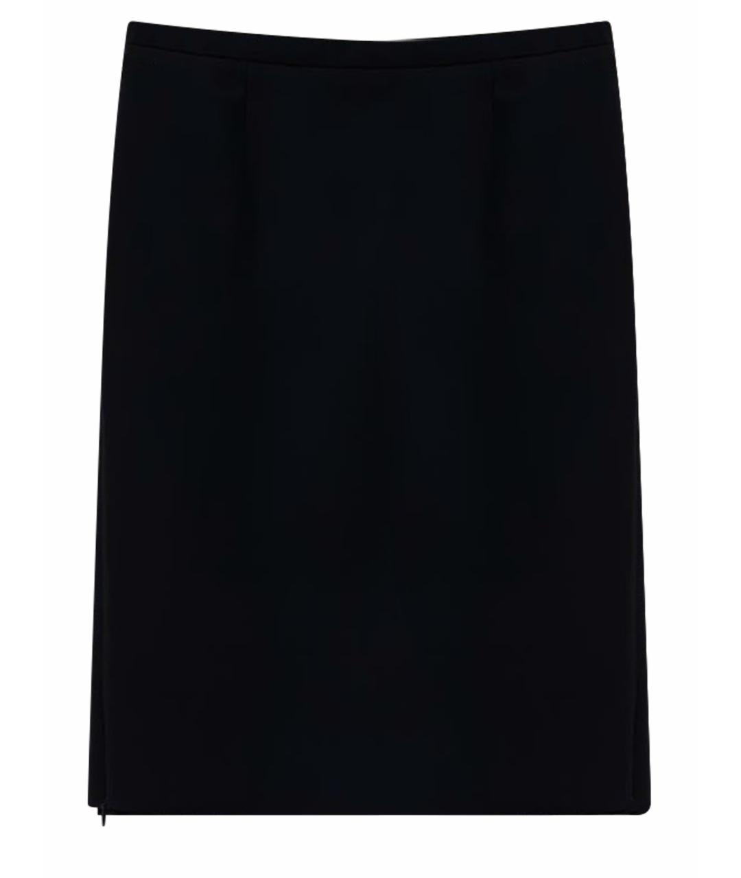 CELINE Черная шерстяная юбка мини, фото 1