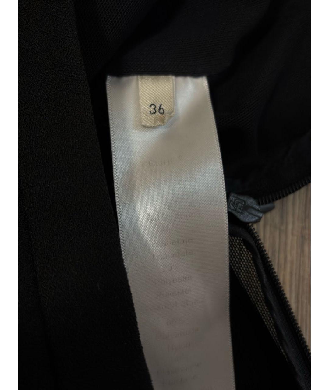 CELINE Черная шерстяная юбка мини, фото 8