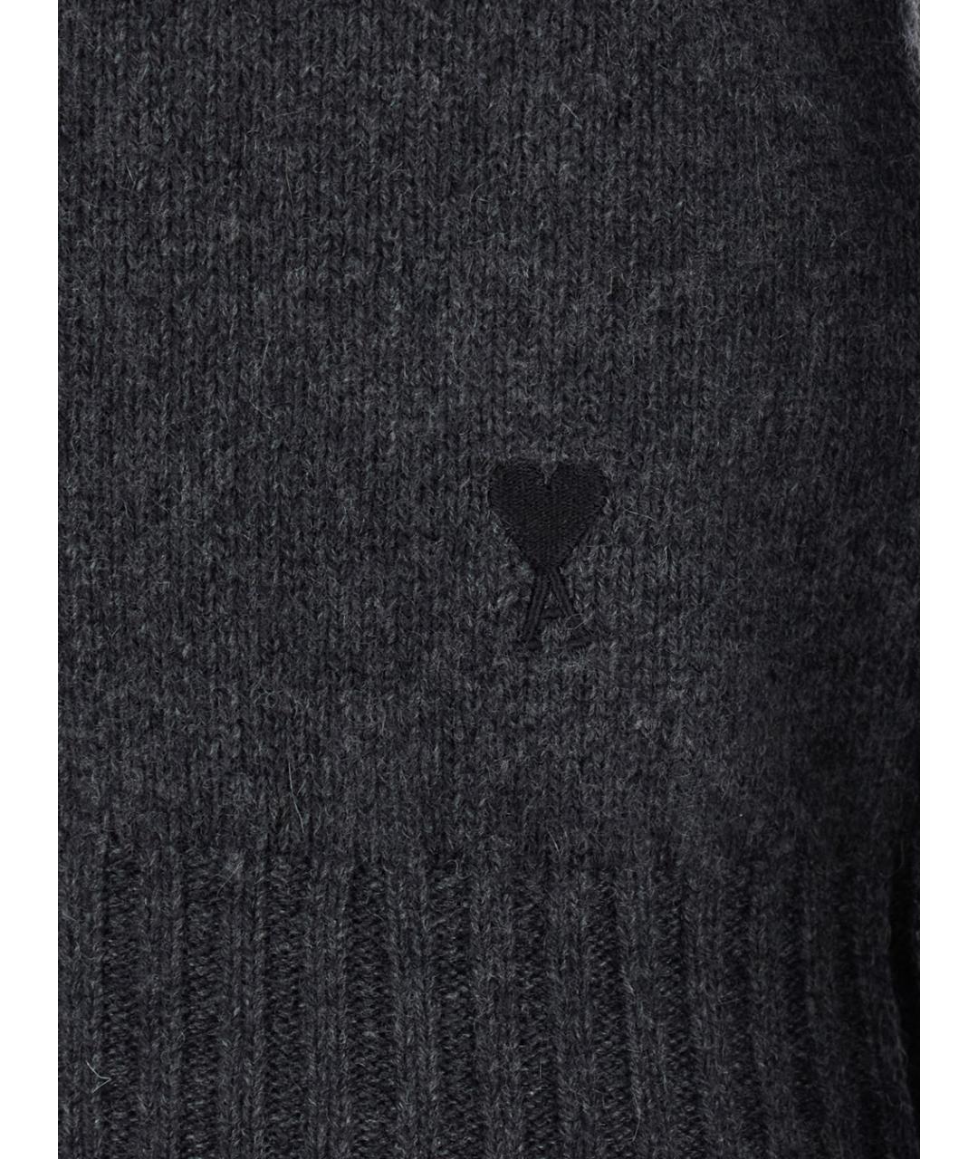Ami Paris Серый кашемировый джемпер / свитер, фото 3