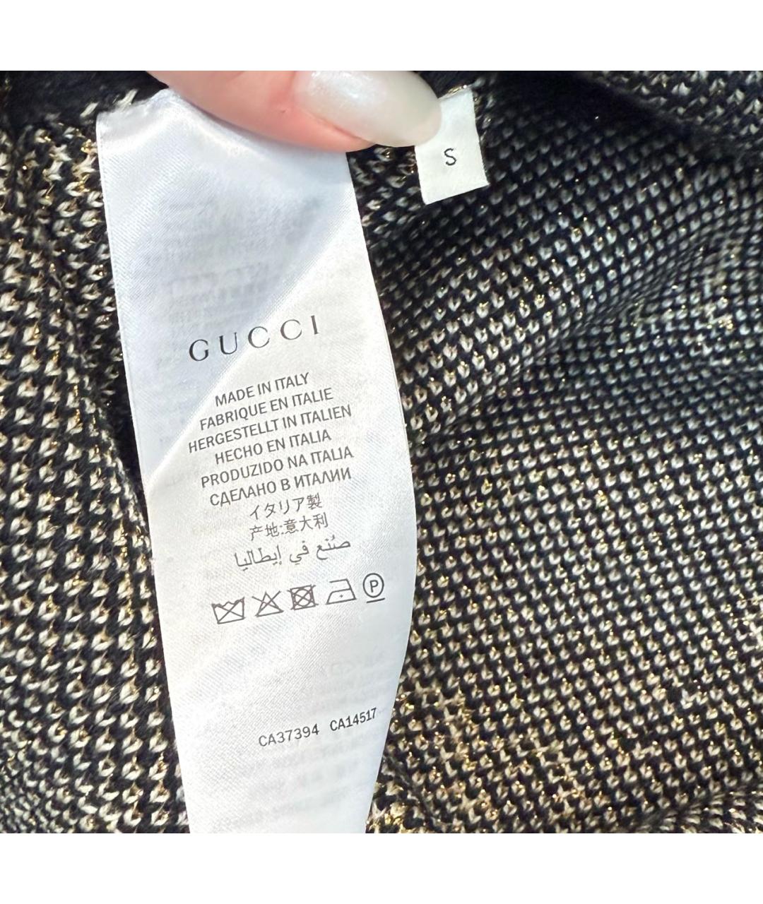 GUCCI Черная шерстяная юбка мини, фото 7