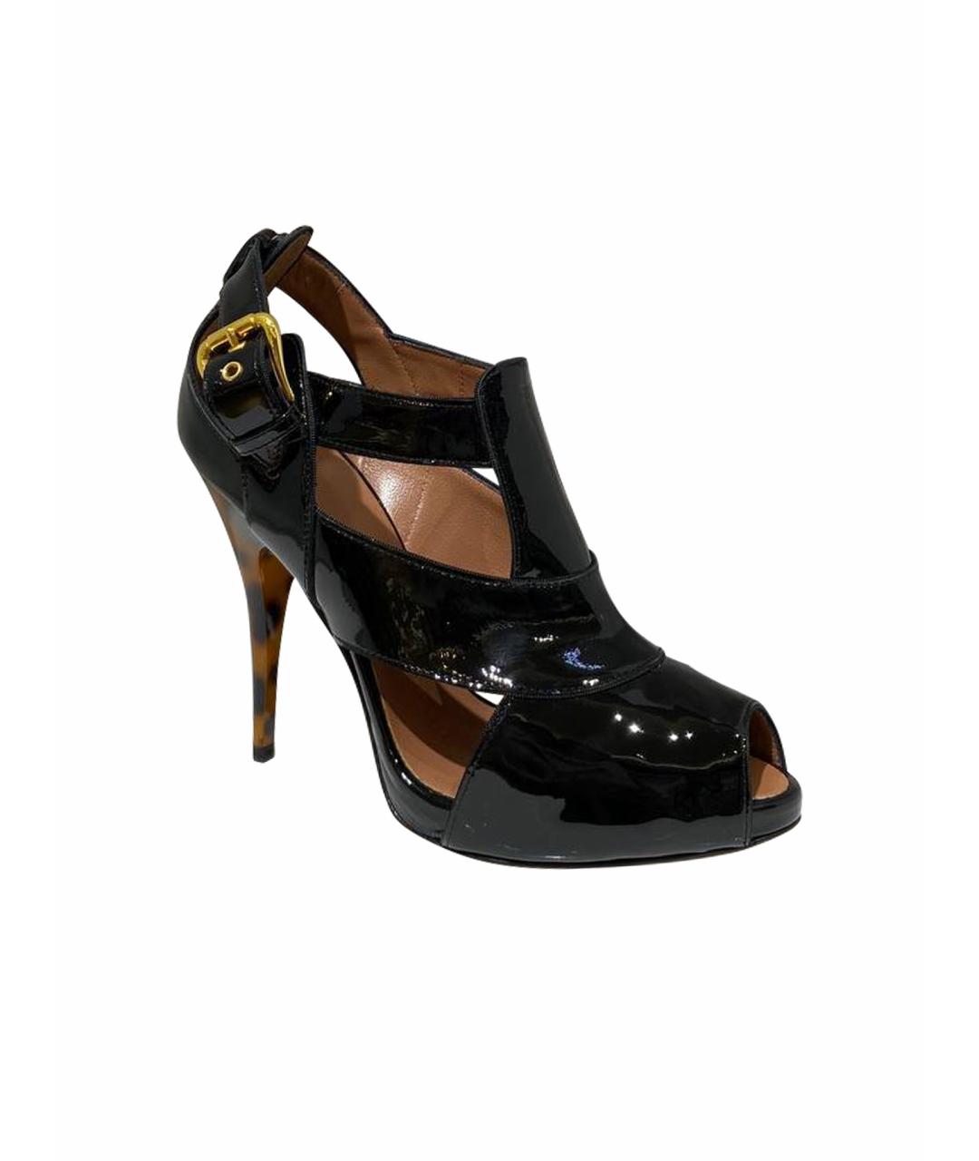 GIUSEPPE ZANOTTI DESIGN Черные туфли из лакированной кожи, фото 1