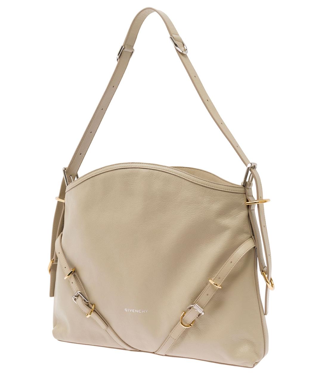 GIVENCHY Бежевая кожаная сумка через плечо, фото 2
