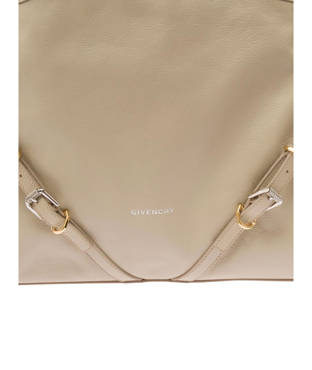 GIVENCHY Бежевая кожаная сумка через плечо, фото 5