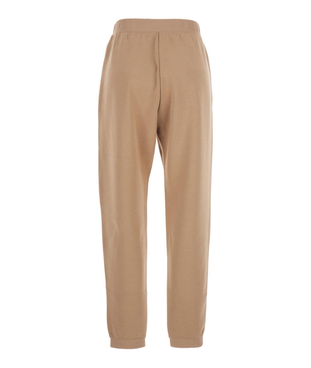 'S MAX MARA Бежевые хлопковые прямые брюки, фото 2