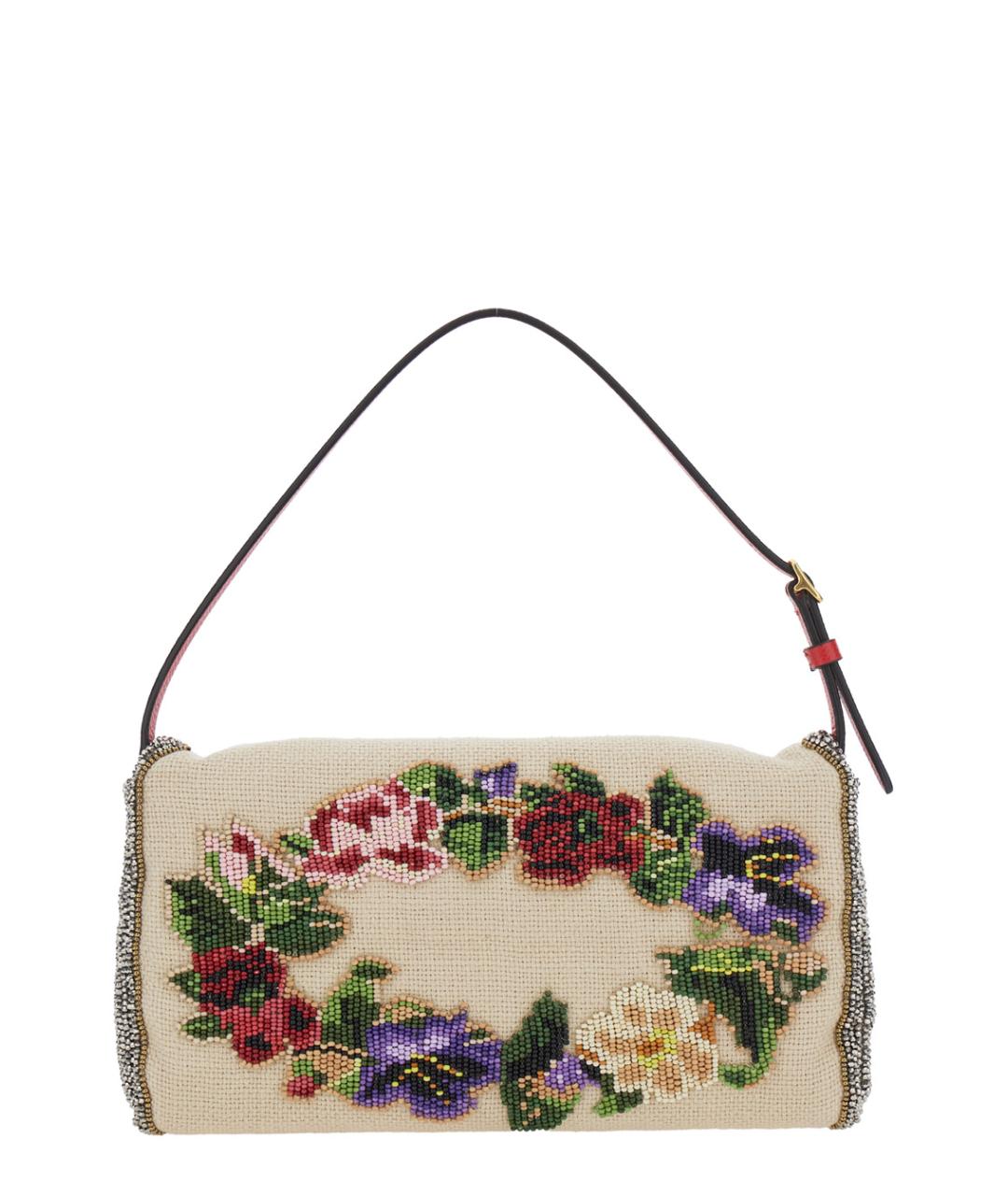 VALENTINO Мульти льняная сумка через плечо, фото 2