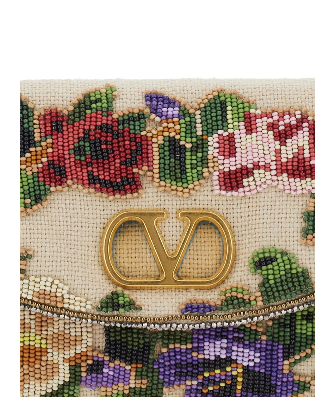 VALENTINO Мульти льняная сумка через плечо, фото 3