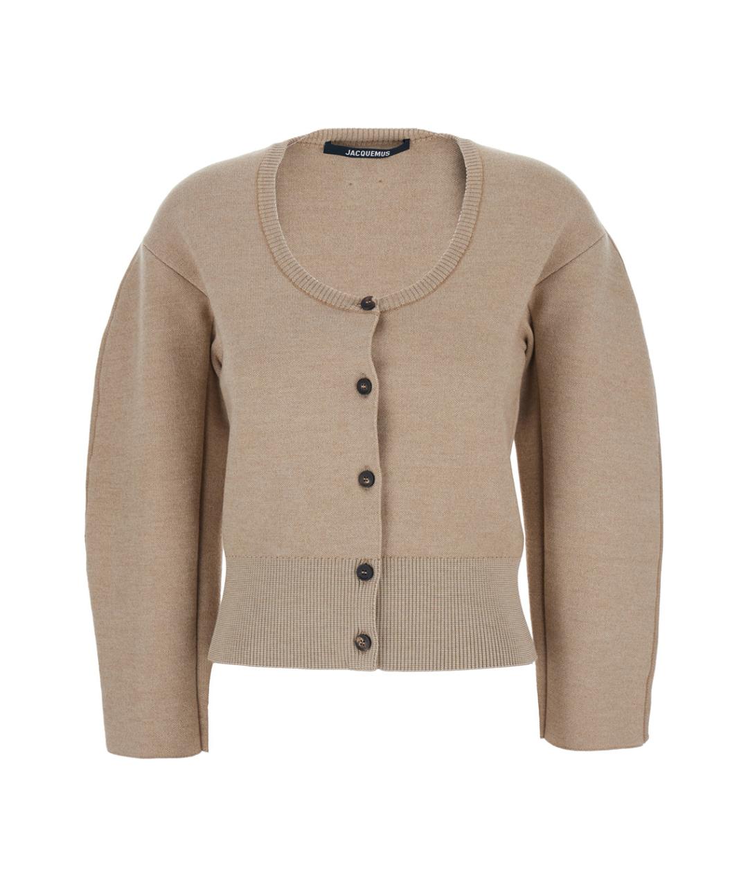 JACQUEMUS Бежевый шерстяной джемпер / свитер, фото 1