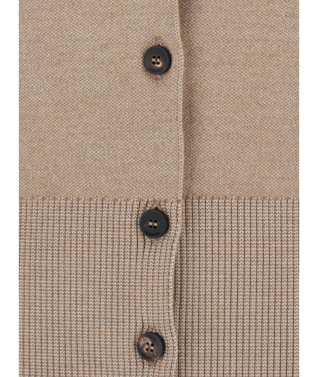 JACQUEMUS Бежевый шерстяной джемпер / свитер, фото 3