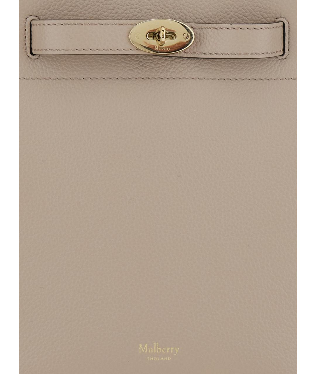 MULBERRY Бежевая кожаная сумка через плечо, фото 3
