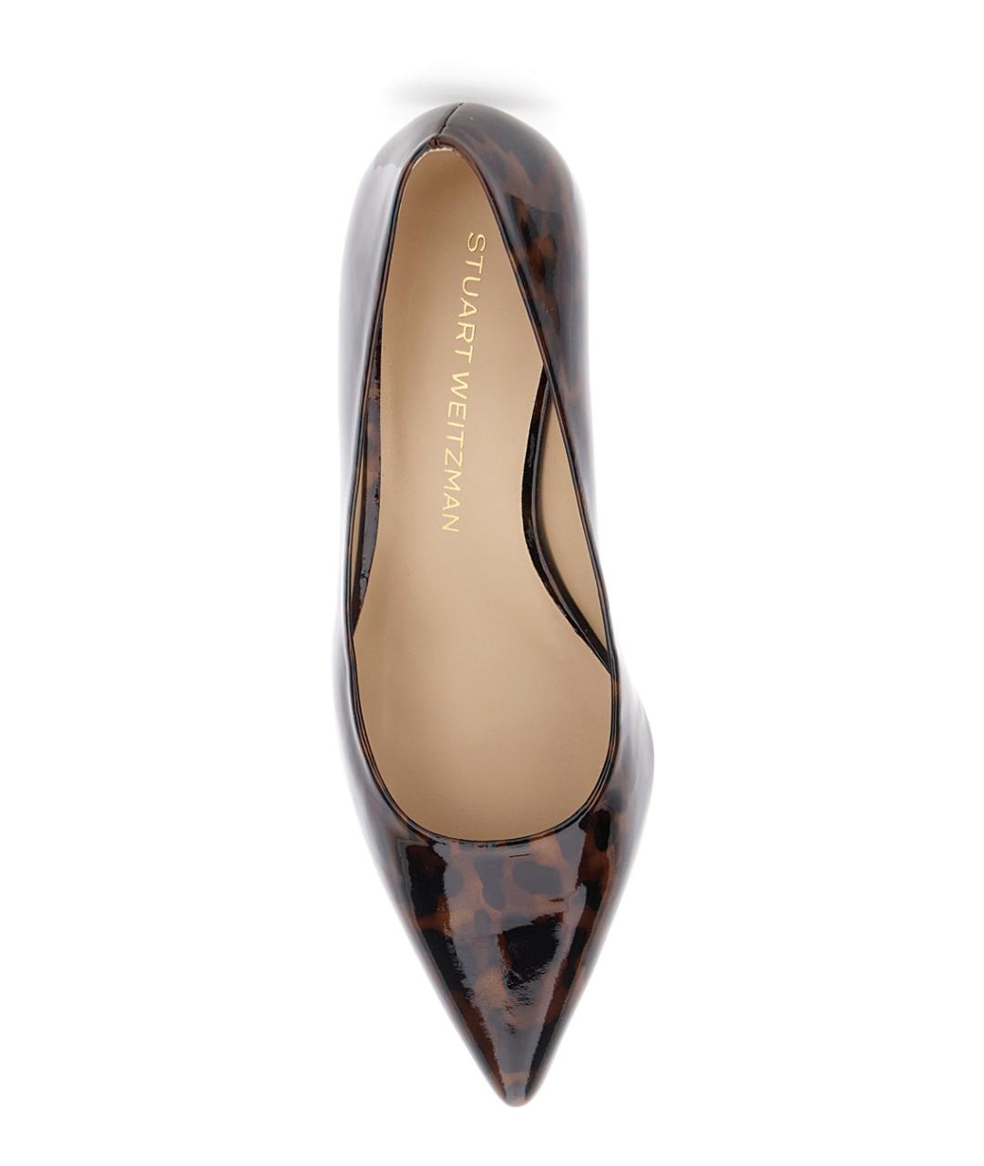 STUART WEITZMAN Коричневые кожаные туфли, фото 4