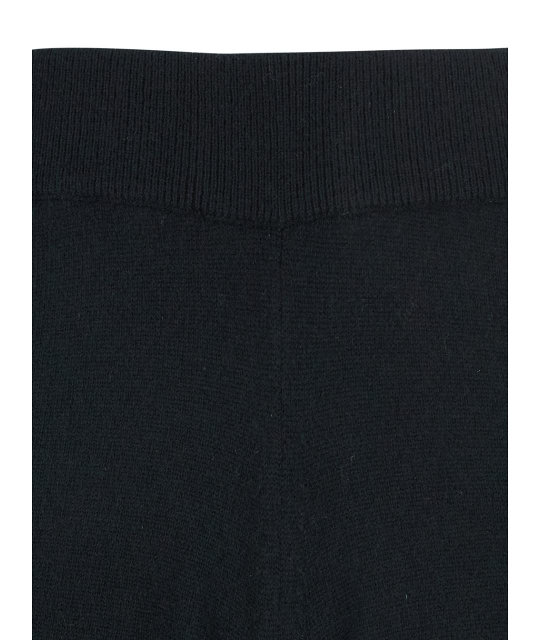 ALLUDE Черные шерстяные прямые брюки, фото 3