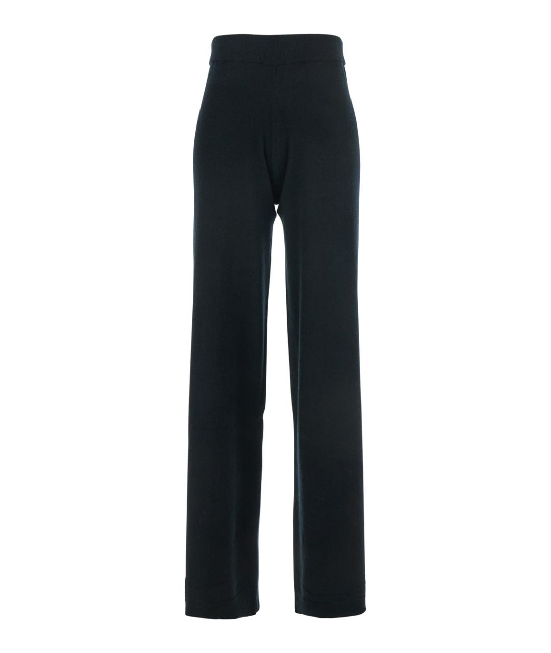 ALLUDE Черные шерстяные прямые брюки, фото 1