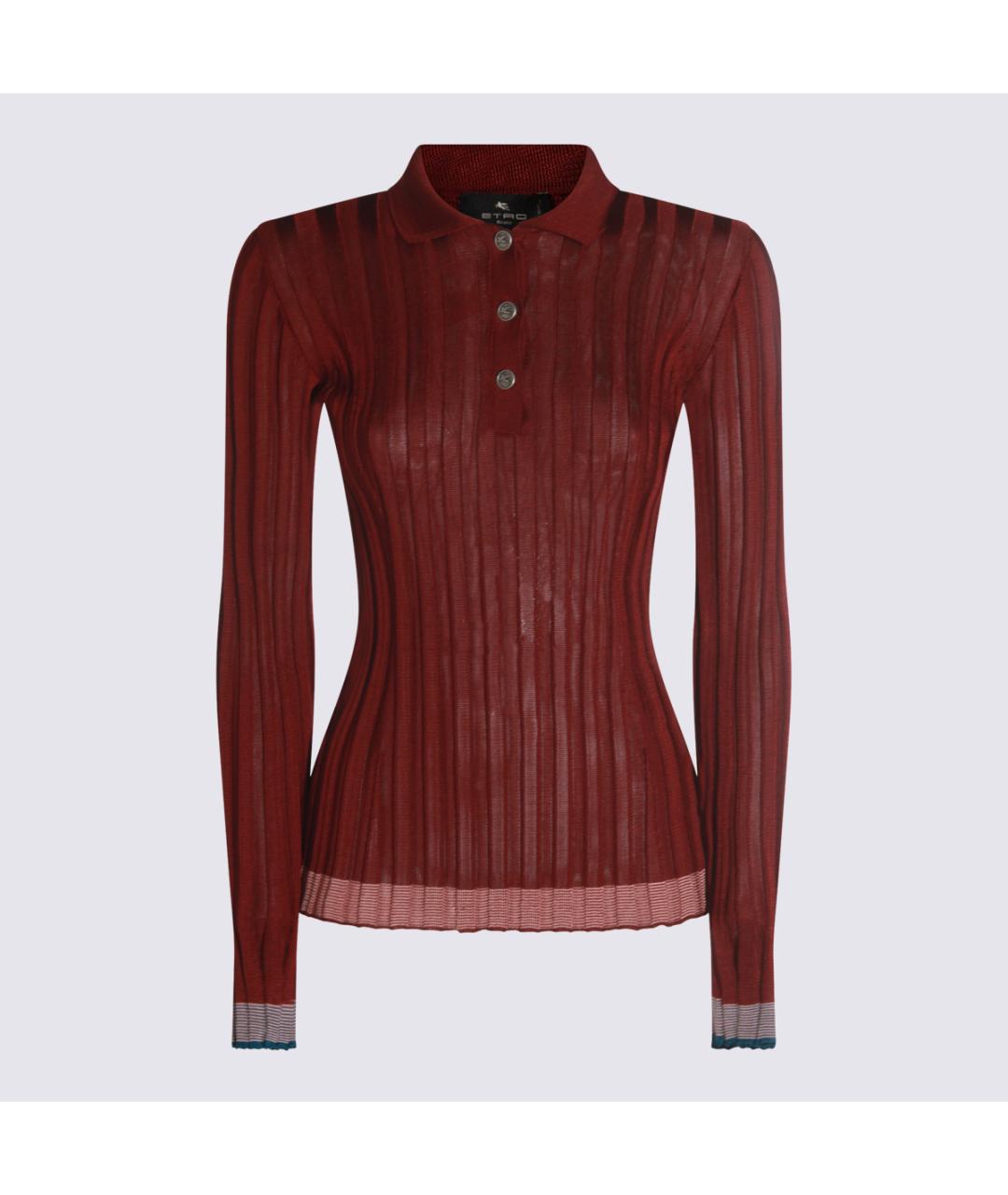 ETRO Бордовый вискозный джемпер / свитер, фото 5