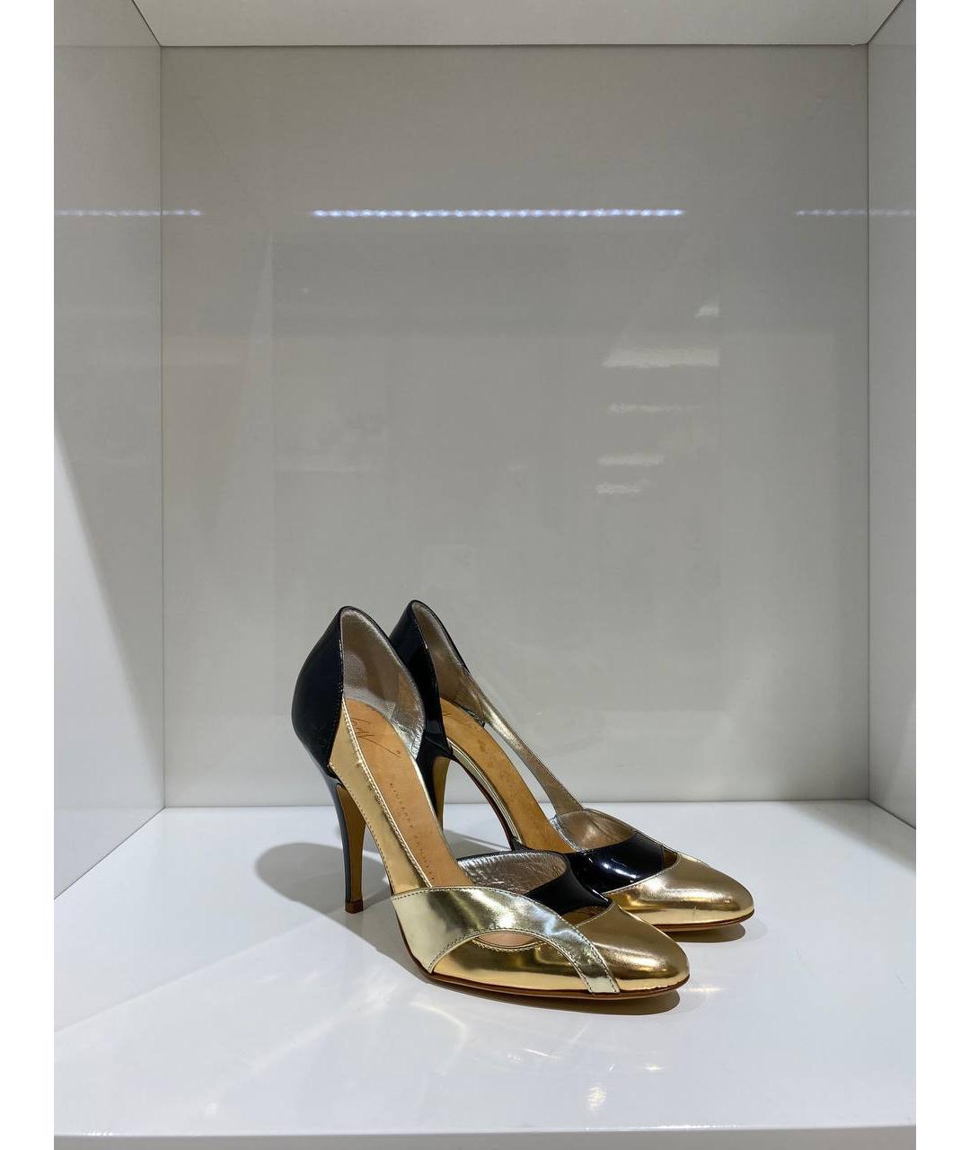 GIUSEPPE ZANOTTI DESIGN Золотые кожаные туфли, фото 2