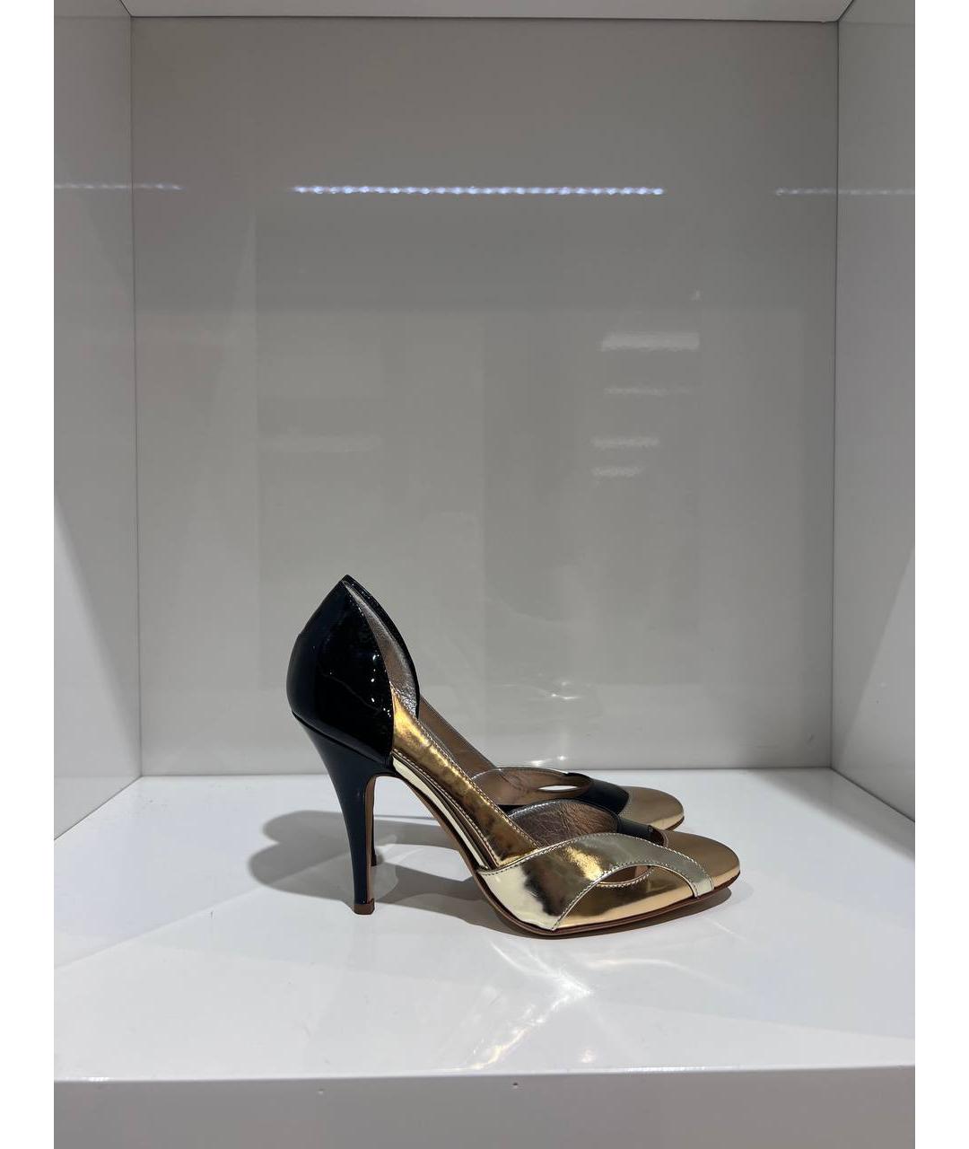 GIUSEPPE ZANOTTI DESIGN Золотые кожаные туфли, фото 3