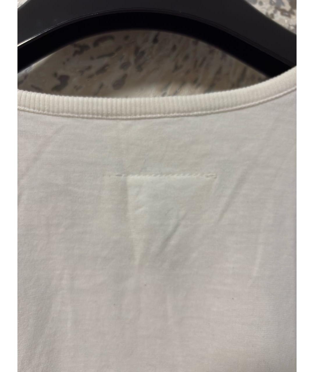 MAISON MARGIELA Белая хлопковая футболка, фото 4