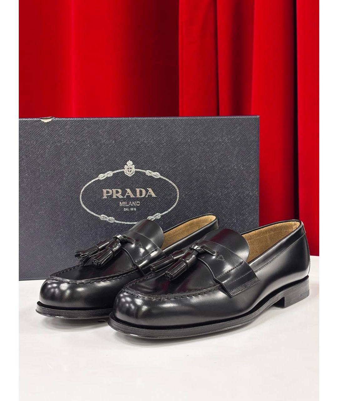 PRADA Черные кожаные лоферы, фото 6